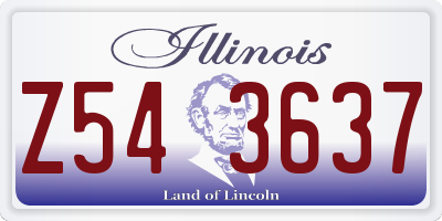 IL license plate Z543637
