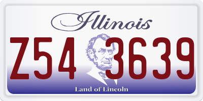 IL license plate Z543639