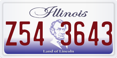 IL license plate Z543643