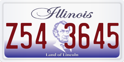 IL license plate Z543645