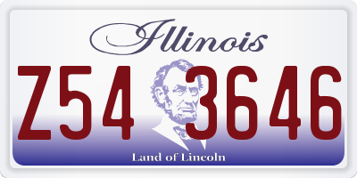IL license plate Z543646