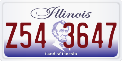 IL license plate Z543647