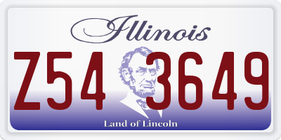 IL license plate Z543649