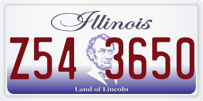 IL license plate Z543650