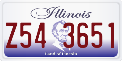 IL license plate Z543651