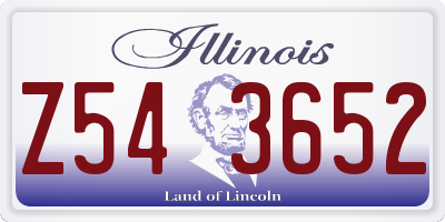 IL license plate Z543652