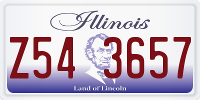 IL license plate Z543657