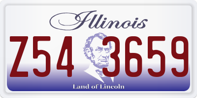 IL license plate Z543659