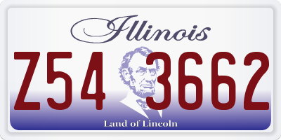 IL license plate Z543662