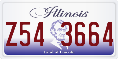 IL license plate Z543664