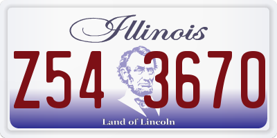 IL license plate Z543670