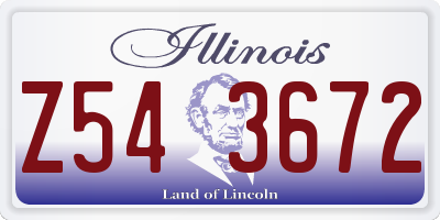 IL license plate Z543672