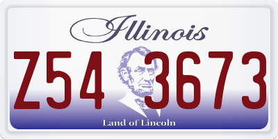 IL license plate Z543673