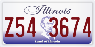 IL license plate Z543674