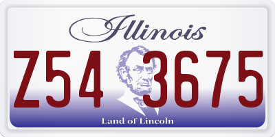IL license plate Z543675