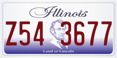 IL license plate Z543677