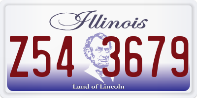 IL license plate Z543679