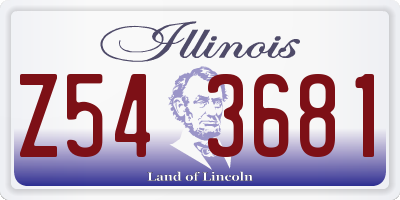 IL license plate Z543681