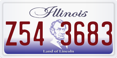 IL license plate Z543683