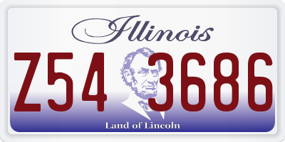 IL license plate Z543686