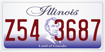 IL license plate Z543687