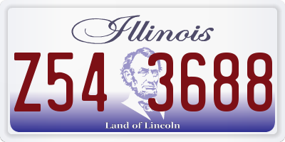 IL license plate Z543688