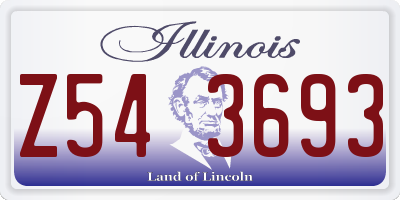 IL license plate Z543693