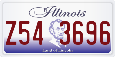 IL license plate Z543696