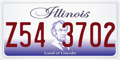 IL license plate Z543702