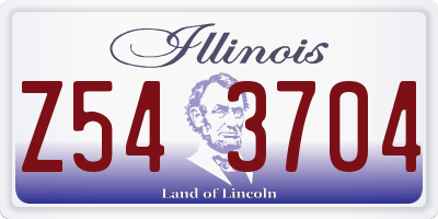 IL license plate Z543704