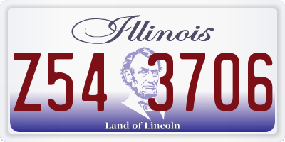IL license plate Z543706
