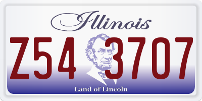 IL license plate Z543707