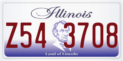 IL license plate Z543708