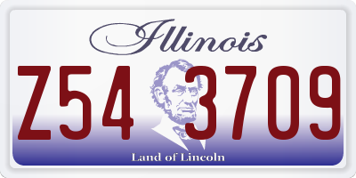 IL license plate Z543709