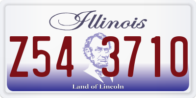IL license plate Z543710