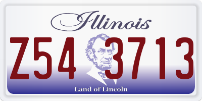 IL license plate Z543713