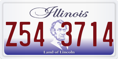 IL license plate Z543714