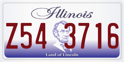 IL license plate Z543716