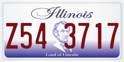 IL license plate Z543717