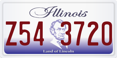 IL license plate Z543720