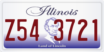 IL license plate Z543721