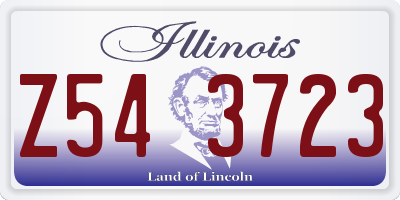 IL license plate Z543723