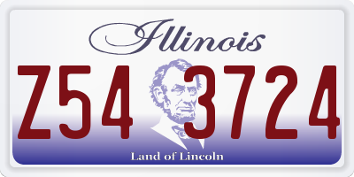 IL license plate Z543724
