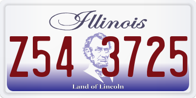 IL license plate Z543725