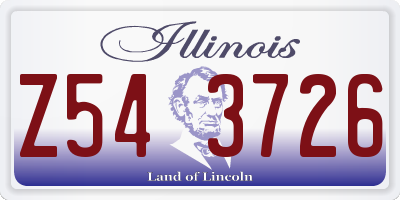 IL license plate Z543726