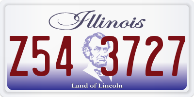 IL license plate Z543727