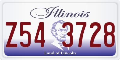 IL license plate Z543728