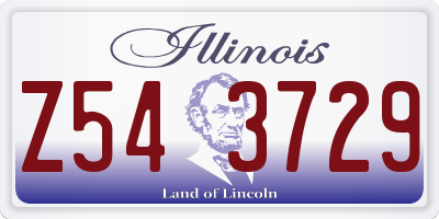 IL license plate Z543729