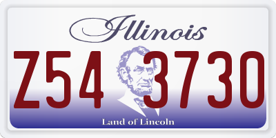 IL license plate Z543730