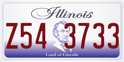 IL license plate Z543733
